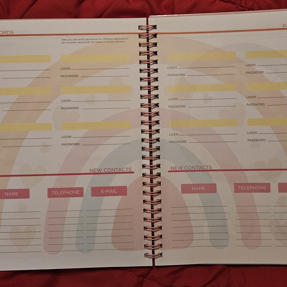 Pink Planner with Stickers and Green Pens - Picture 8 of 9